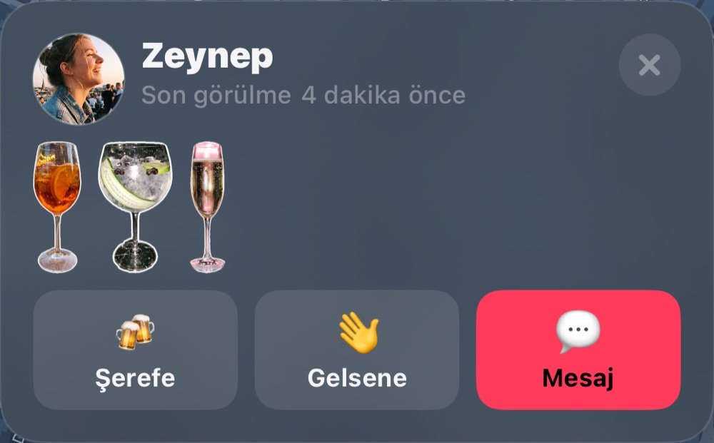 Haritada Zeynep: son aktiflik, gecenin bardakları, Şerefe, Gel ve Mesaj