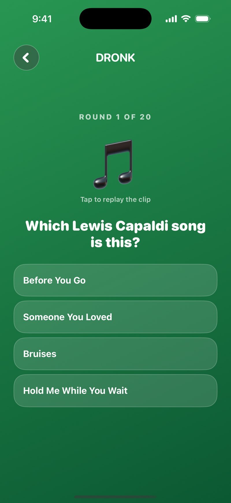 Guess the Song in Dronk: welk nummer van Lewis Capaldi is dit, vier opties