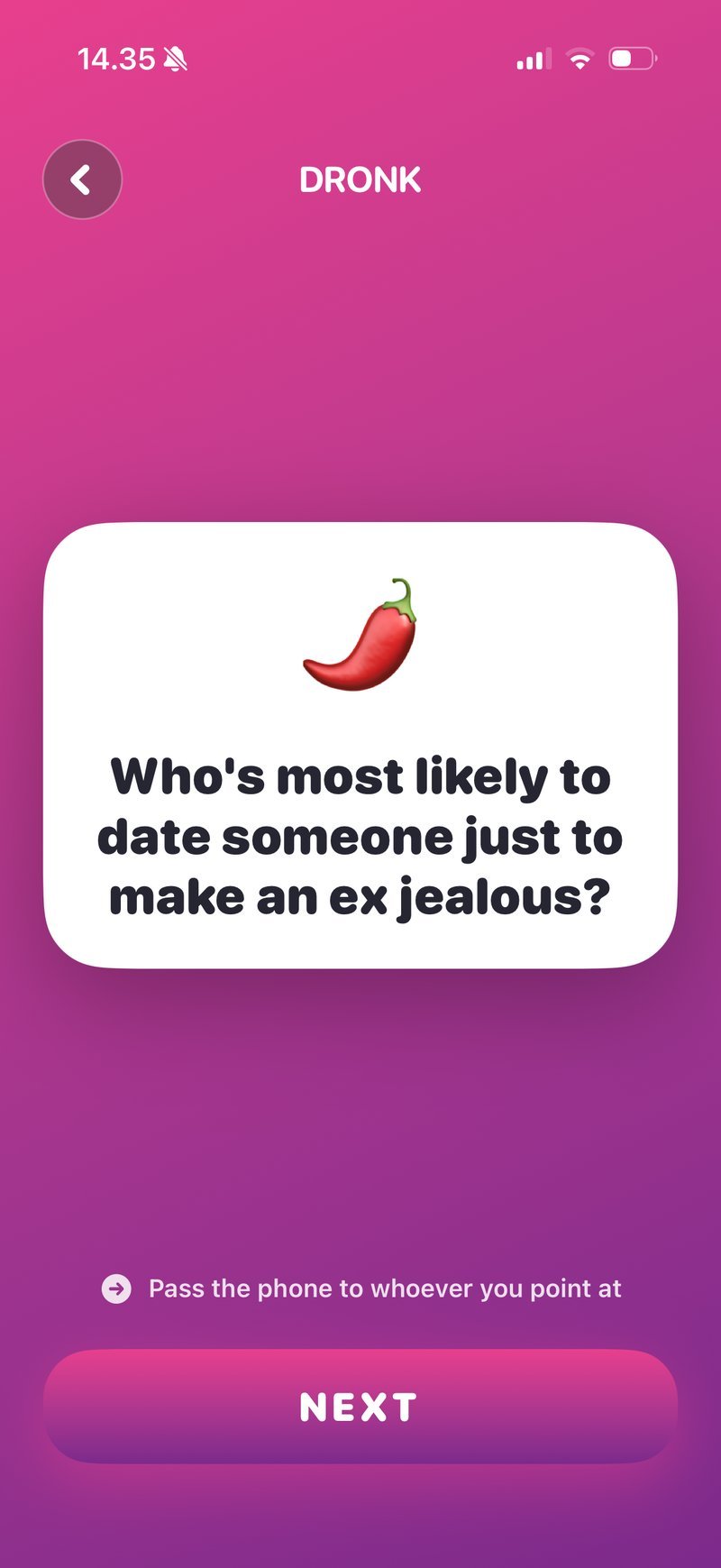 Most Likely To in Dronk — point at the friend who fits best