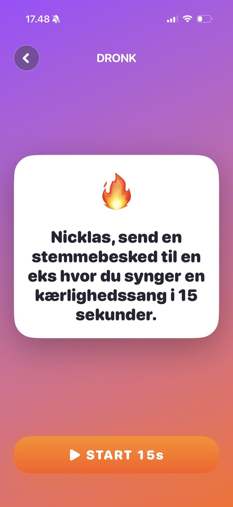 Vælg pakke og tryk SPIL i Rouletten