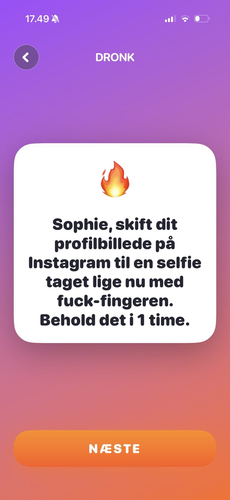 Tryk næste og drej igen