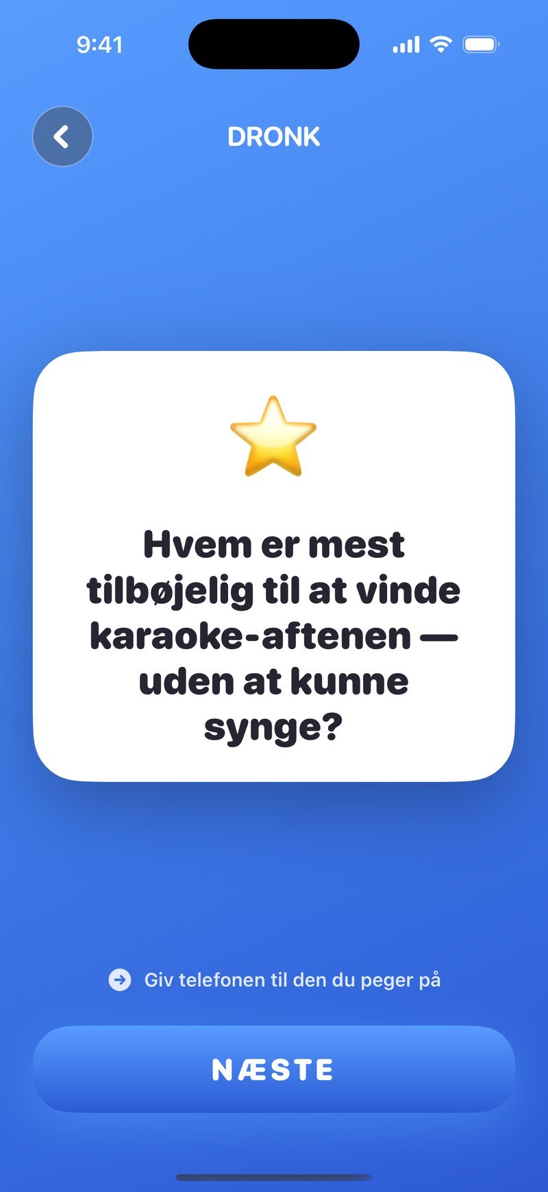 Most Likely To i Dronk: et spørgsmål på skærmen