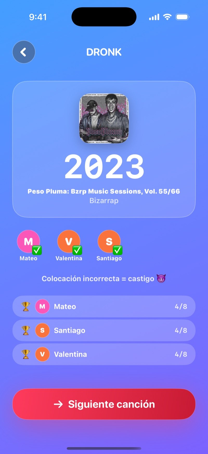 La revelación compartida en La Línea del tiempo LIVE: el año y la canción, los avatares de quienes acertaron, la tabla de posiciones y el botón Siguiente canción